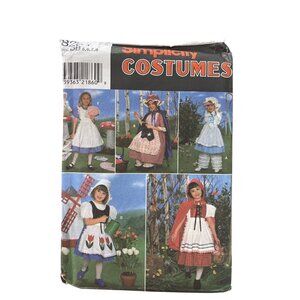 Simplicity 8234 Pattern Size 5-8 Bo Peep Riding Hood Alice Betsy Ross UNCUT